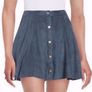 Design Lab Lord & Taylor - suede pleated mini skirt
